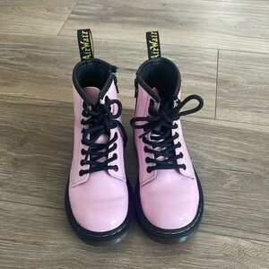 Dr. Martens Pink Patent Leather Boots